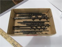 14 Auger Drill Bits Various Sizes