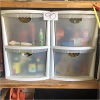 (4) Plastic Containers w/ Contents
