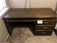 Wooden Desk w/ (3) Side Drawers