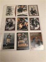 9 DIFFERENT Paul Hornung cards – Green Bay Packers