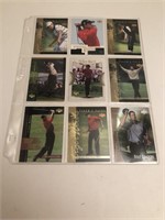 9 DIFF.  2001 Tiger Woods Rookie Year cards from U