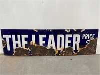 Original The Leader enamel sign approx 54 x 15cm