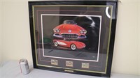 1960 Corvette by THierry Thompson Framed Stamps