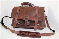 Leather Stitched Bag  12 x 16