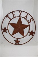 Metal  Texas with Star Wall Décor  27" Round