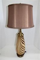 Ralph Lauren Lamp Brass & Glass 32"