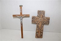 Wood & Ceramic Crosses 9 to11"