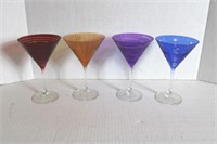 Stemmed Cocktail Glasses Muliti Color 7 1/2"