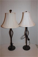 Wrought Iron Lamps 28"