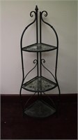 Outdoor Patio Glass Plant Stand - Needs Clean
