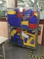 Shelving Unit Cage W/ Bins