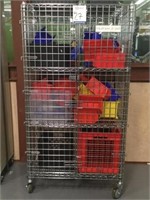 Shelving Unit Cage W/ Bins