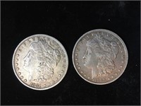 1881-P & 1885-O Morgan Silver Dollars