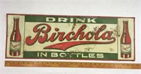 Large Vintage Painted Tin Borchola Soda Sign