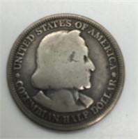 1893 US Columbian Commerative Half Dollar 1892-93