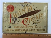 Iwanta Cigar Tin Sign - Flaking