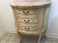 Marble top French provincial table