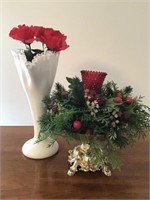 Vase and Christmas Decor