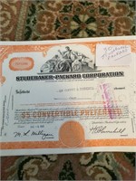 30 Vintage Studebaker Stock Certificates