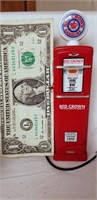 Red Crown Gas Pump Bank 7" tall