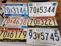 Indiana Licenses Plates, (6)