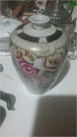 Hand-painted Nippon vase with roses