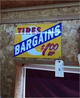 Tires Bargains Sign. The Easthill Group.