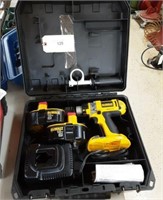 Dewalt Drill Motor, Batteries and Charger.