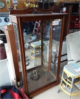 Lighted glass display case.