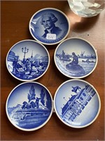 5 Denmark Miniature Plates