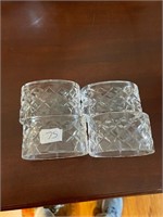 4 Waterford Crystal Napkin Rings