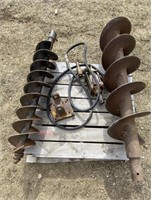 Hyd Post Hole Auger W/ 6" & 12" Bits