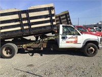 1994 GMC 3500 HD W/ 14' DUMPING STAKE BODY W/ REMO