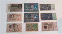 1910-1922 GERMAN & AUSTRIAN BANK NOTES