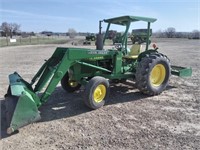 John Deere 300, gas, w/canopy, WF, w/JD  hyd