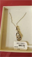 Osterman silver pendant w/clear stones