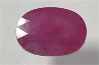 Certified 13.35 Cts Natural Oval Ruby