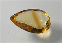 Certified 8.85 Cts Pear Cut Citrine