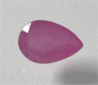 Certified 3.05 Cts Natural Pear Cut Ruby
