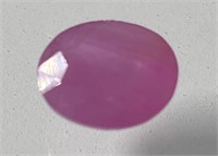 Certified 3.85 Cts Natural Oval Ruby