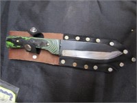 HAND FORGED KNIFE & HANDMADE SHEATH