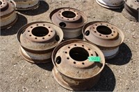 (4) Steel 22.5 Truck/Trailer Rims