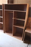 48" x 72" Wood Storage Cabinet w/ Clothes