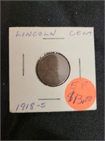 1918 S LINCOLN CENT--EF