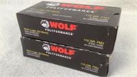 (2 times the bid) 100 Wolf Polyformance 9mm Luger