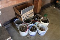 7 Buckets of Misc Bolts, Repairs, & Hardware