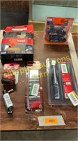 Ridgid battery 2pck, socket set, wrench, door lock