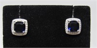3.8 ct Sapphire Designer Earrings