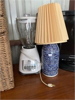 Blender and Blue Lamp