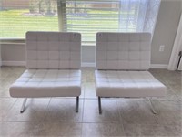 LEATHER SLIPPER CHAIRS